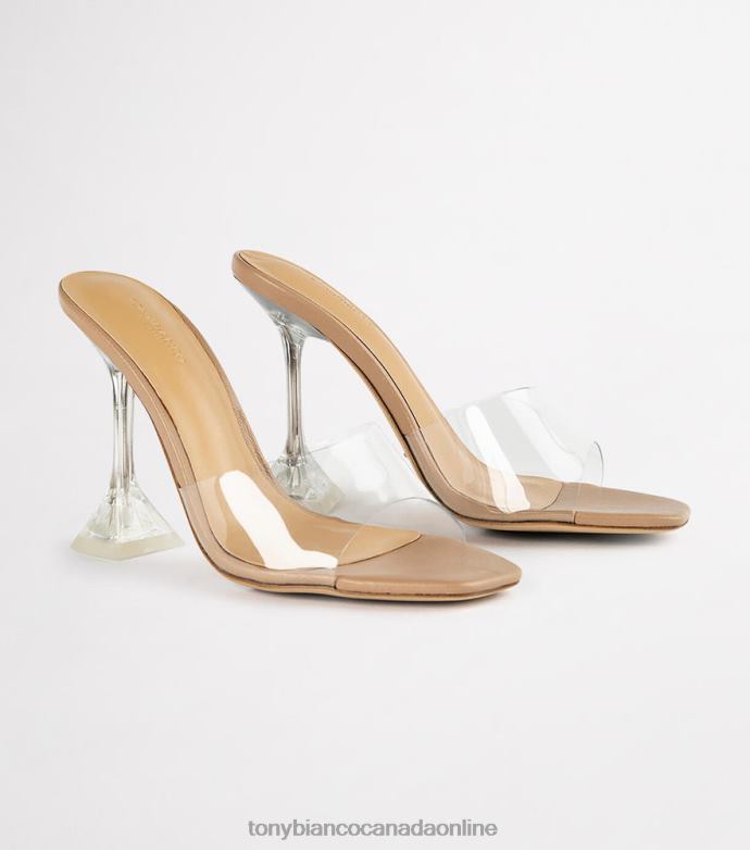 Stiletto Heels| Tony Bianco Women Serri Heels H0FJ94 Clear Vinylite/Skin Nappa