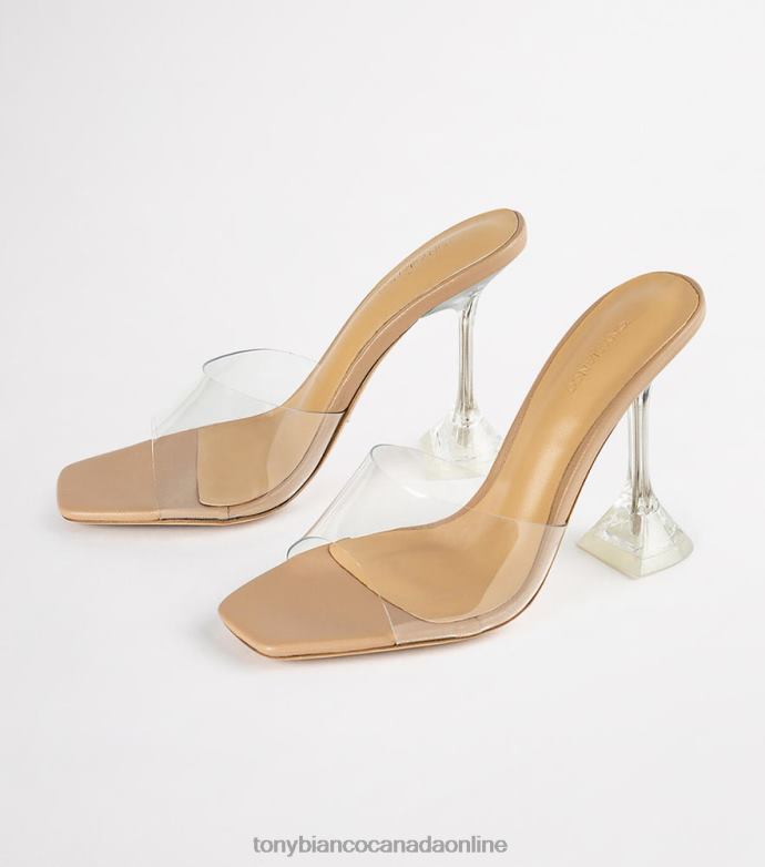 Stiletto Heels| Tony Bianco Women Serri Heels H0FJ94 Clear Vinylite/Skin Nappa