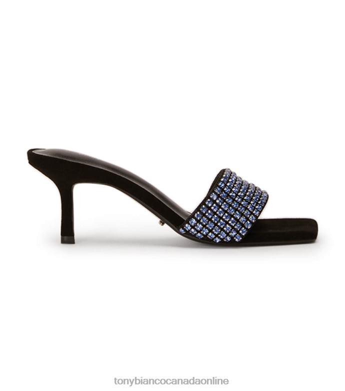 Low Heels| Tony Bianco Women Amos Heels H0FJ291 Blue Crystal/Black Suede