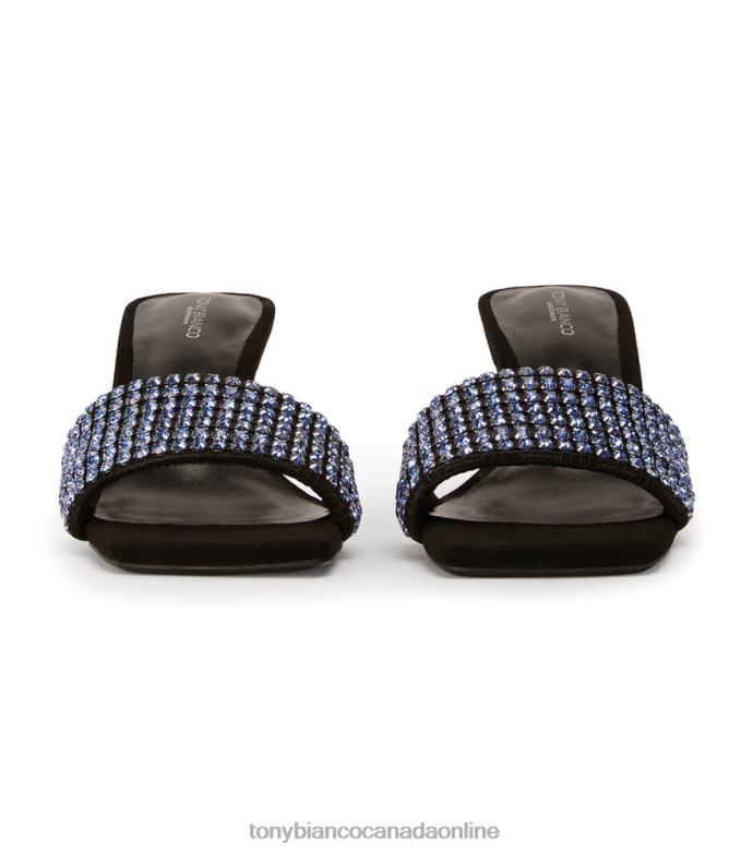 Low Heels| Tony Bianco Women Amos Heels H0FJ291 Blue Crystal/Black Suede