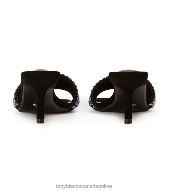 Low Heels| Tony Bianco Women Amos Heels H0FJ291 Blue Crystal/Black Suede