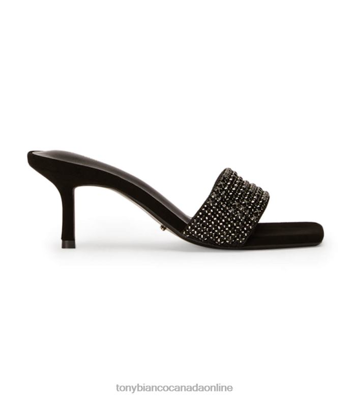 Low Heels| Tony Bianco Women Amos Heels H0FJ292 Black Crystal/Black Suede