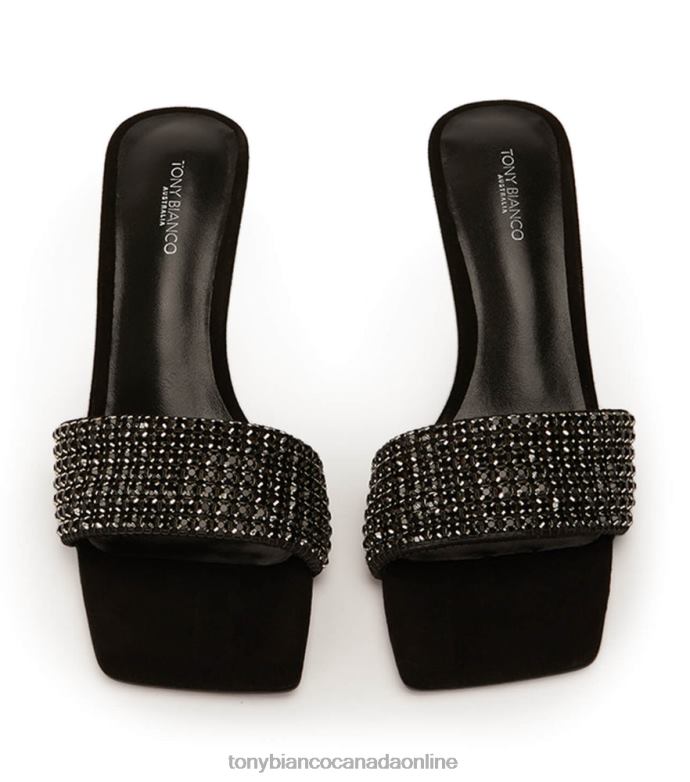 Low Heels| Tony Bianco Women Amos Heels H0FJ292 Black Crystal/Black Suede