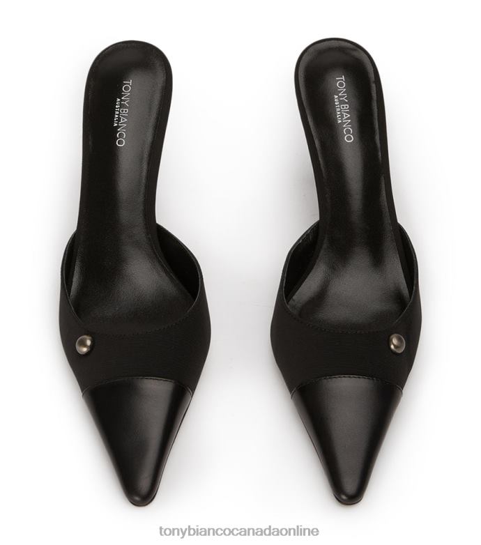 Low Heels| Tony Bianco Women Stack Heels H0FJ259 Black Grosgrain/Black Como