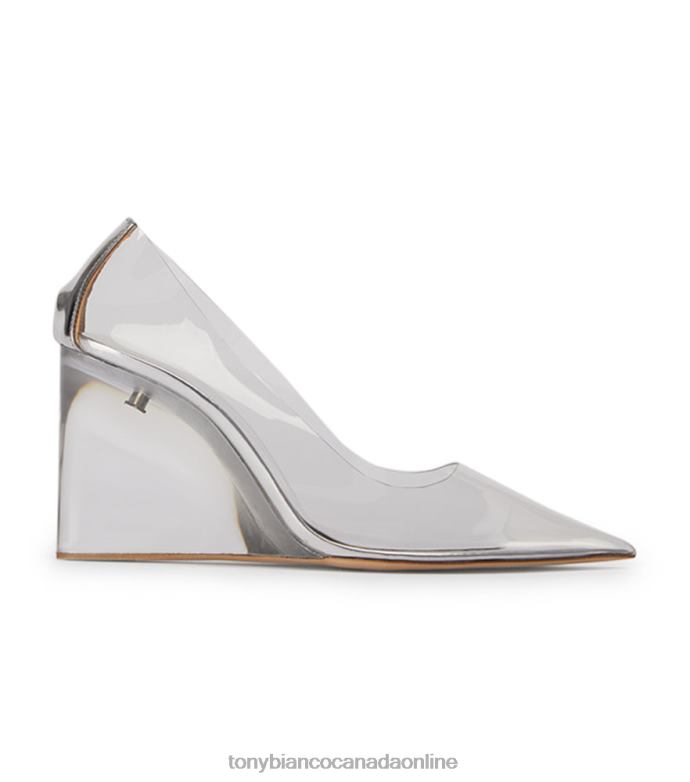 Court Shoes| Tony Bianco Women Dolly Heels H0FJ334 Clear Vinylite/Silver