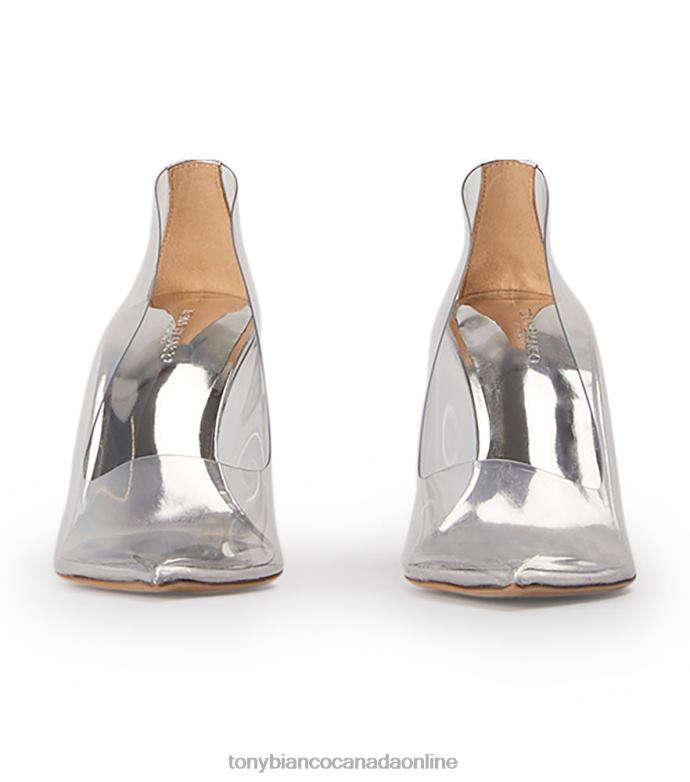 Court Shoes| Tony Bianco Women Dolly Heels H0FJ334 Clear Vinylite/Silver