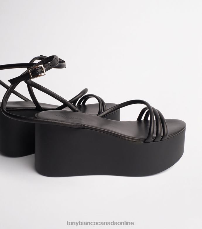 Platform Heels| Tony Bianco Women Tory Wedges H0FJ2 Black Sheep Nappa
