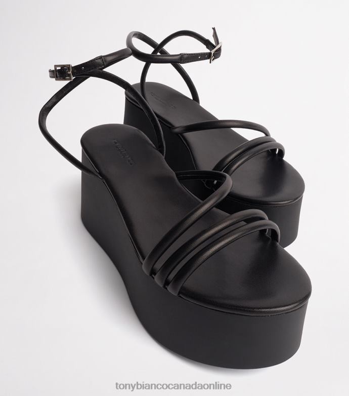 Platform Heels| Tony Bianco Women Tory Wedges H0FJ2 Black Sheep Nappa