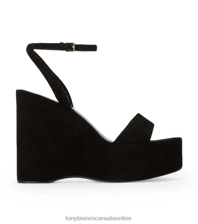 Platform Heels| Tony Bianco Women Vesna Wedges H0FJ16 Black Suede