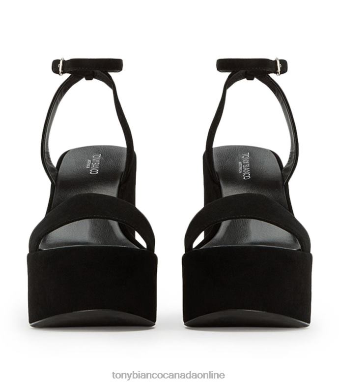 Platform Heels| Tony Bianco Women Vesna Wedges H0FJ16 Black Suede