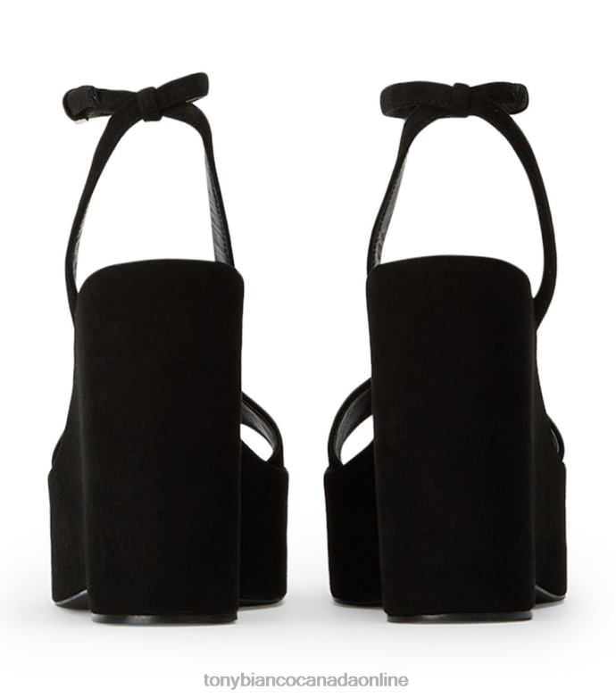 Platform Heels| Tony Bianco Women Vesna Wedges H0FJ16 Black Suede